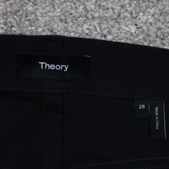 Theory Raffi Neoteric Twill Pants Men 28 Black Cotton/Nylon Stretch w/28" inseam - Picture 11 of 13